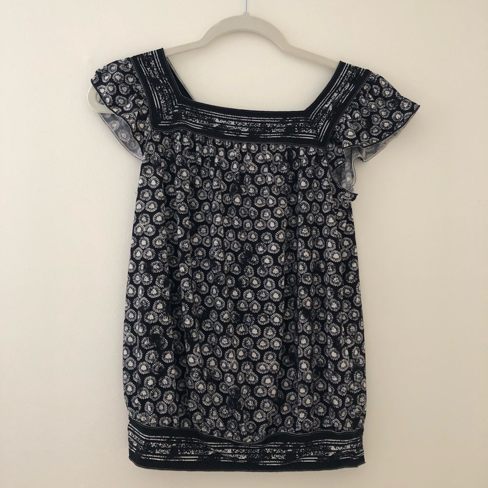 Black and White Blouse